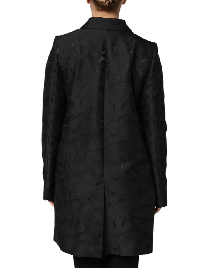 Dolce &amp; Gabbana Black Single Breasted Trench Coat Jacket