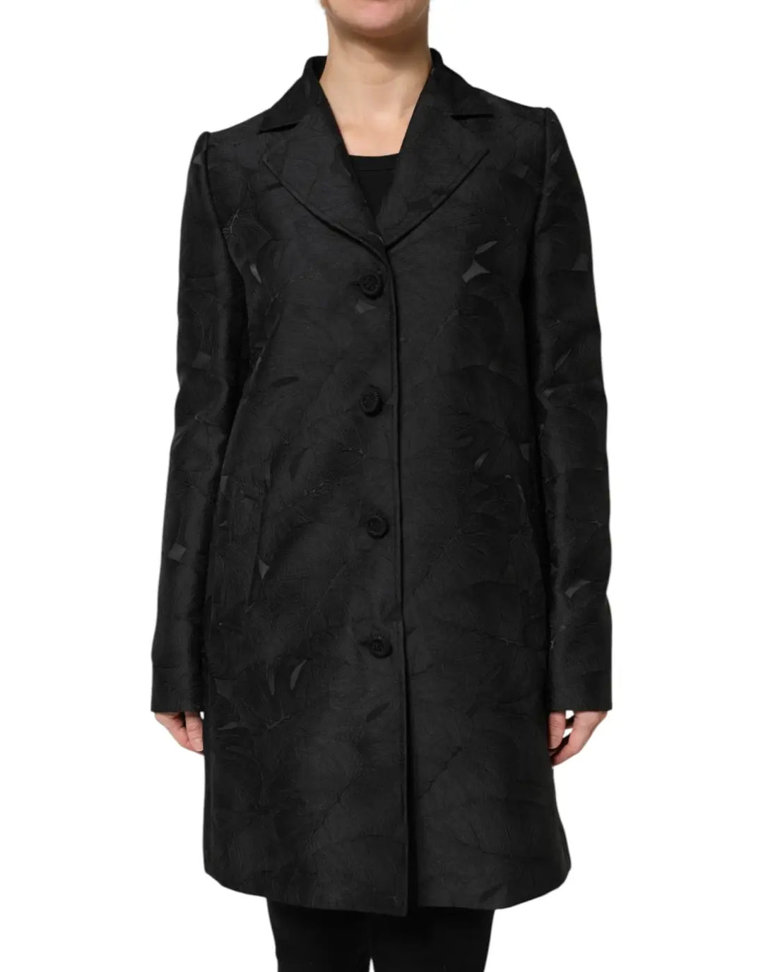 Dolce &amp; Gabbana Black Single Breasted Trench Coat Jacket