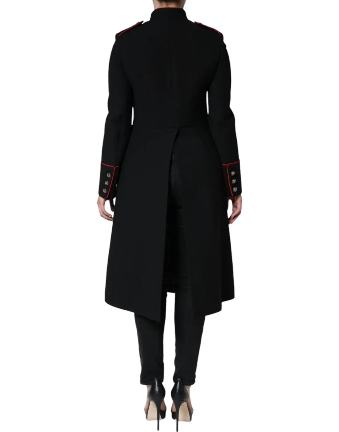 Dolce &amp; Gabbana Black Single Breasted Trench Coat Jacket