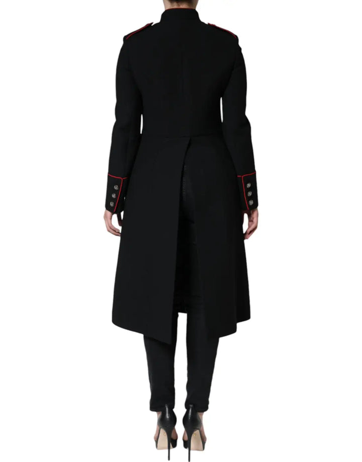 Dolce &amp; Gabbana Black Single Breasted Trench Coat Jacket