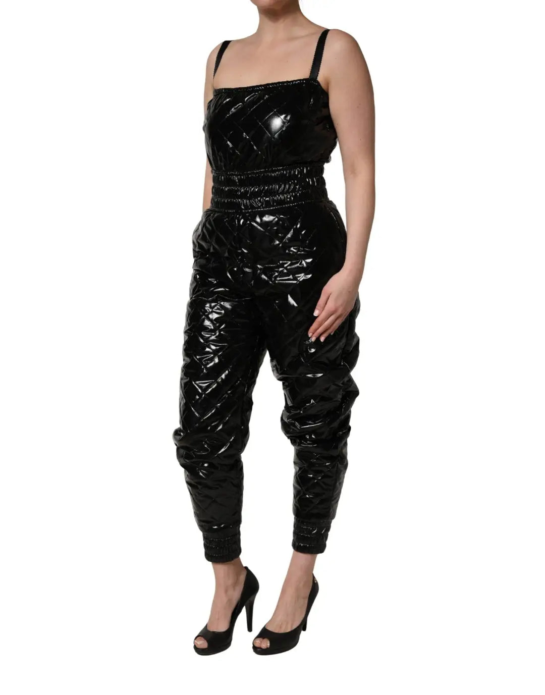 Dolce &amp; Gabbana Black Sleeveless Romper Jumpsuit Dress