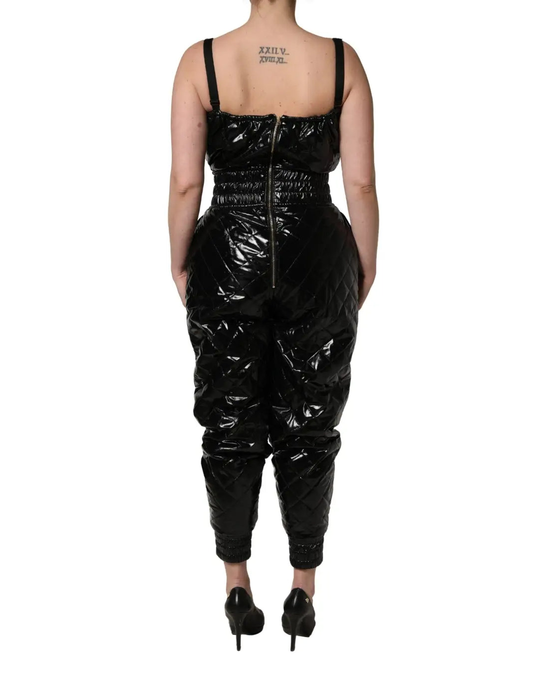 Dolce &amp; Gabbana Black Sleeveless Romper Jumpsuit Dress