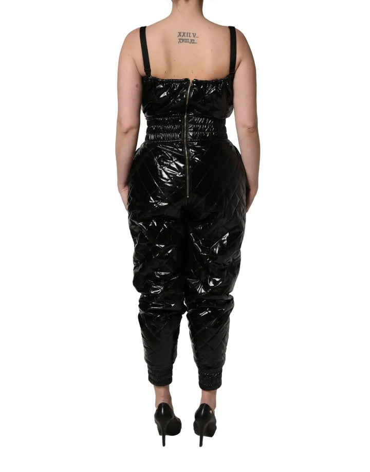 Dolce &amp; Gabbana Black Sleeveless Romper Jumpsuit Dress