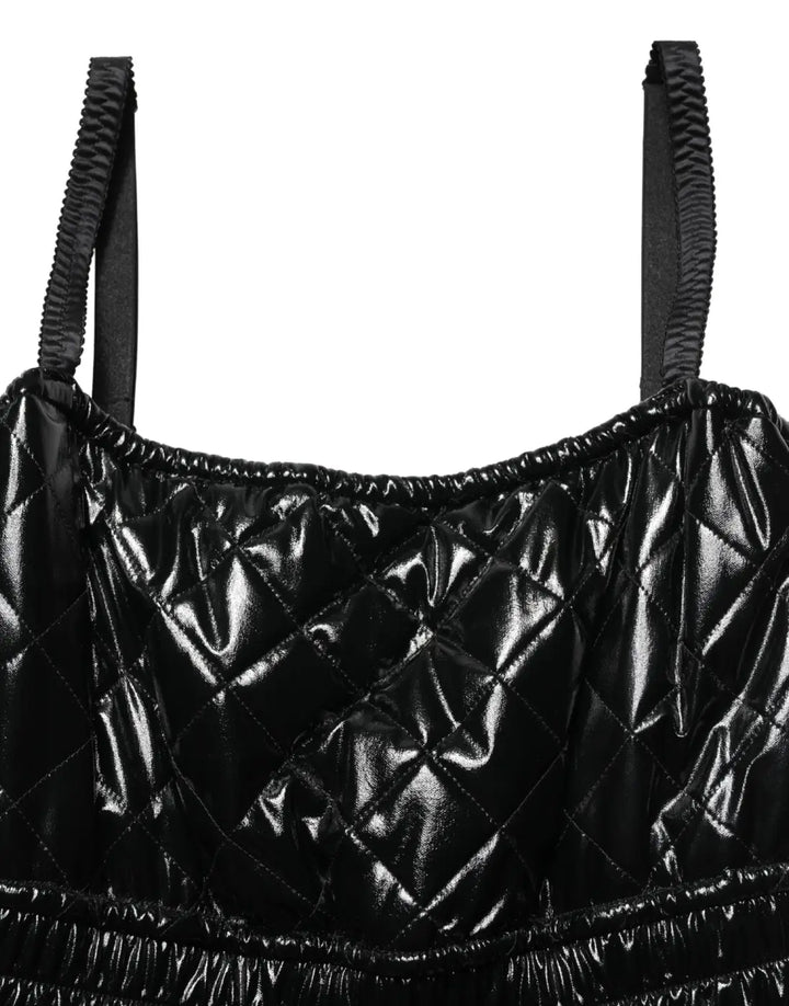 Dolce &amp; Gabbana Black Sleeveless Romper Jumpsuit Dress