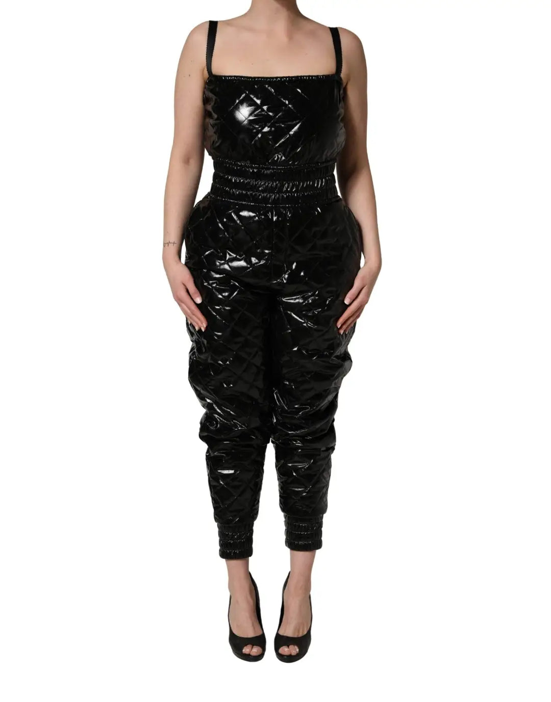 Dolce &amp; Gabbana Black Sleeveless Romper Jumpsuit Dress