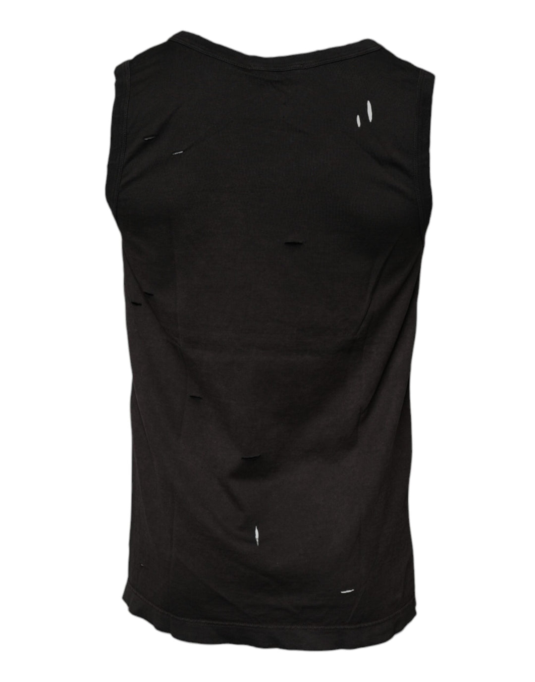 Dolce &amp; Gabbana Black Sleeveless Round Neck Tank T-shirt