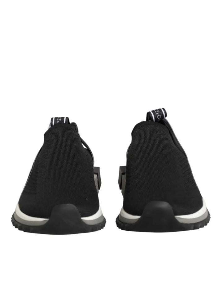 Dolce &amp; Gabbana Black Slip On Sorrento Low Top Sneakers Shoes