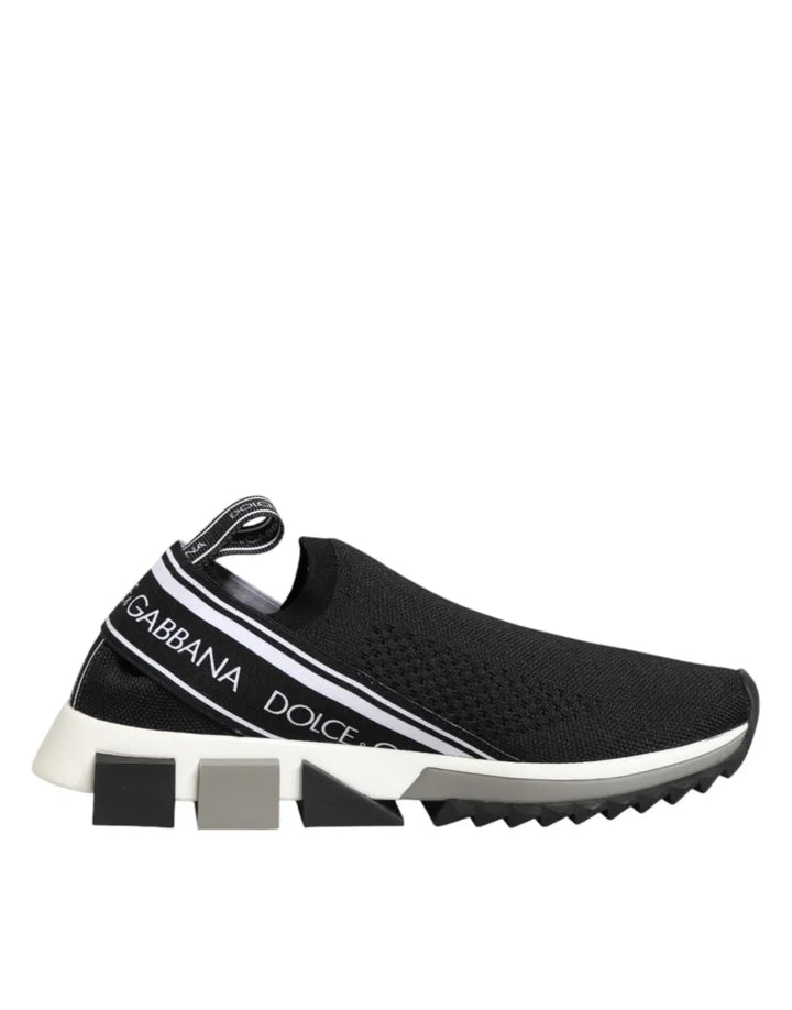 Dolce &amp; Gabbana Black Slip On Sorrento Low Top Sneakers Shoes