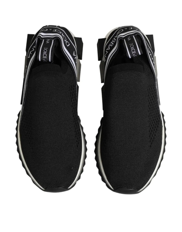 Dolce &amp; Gabbana Black Slip On Sorrento Low Top Sneakers Shoes