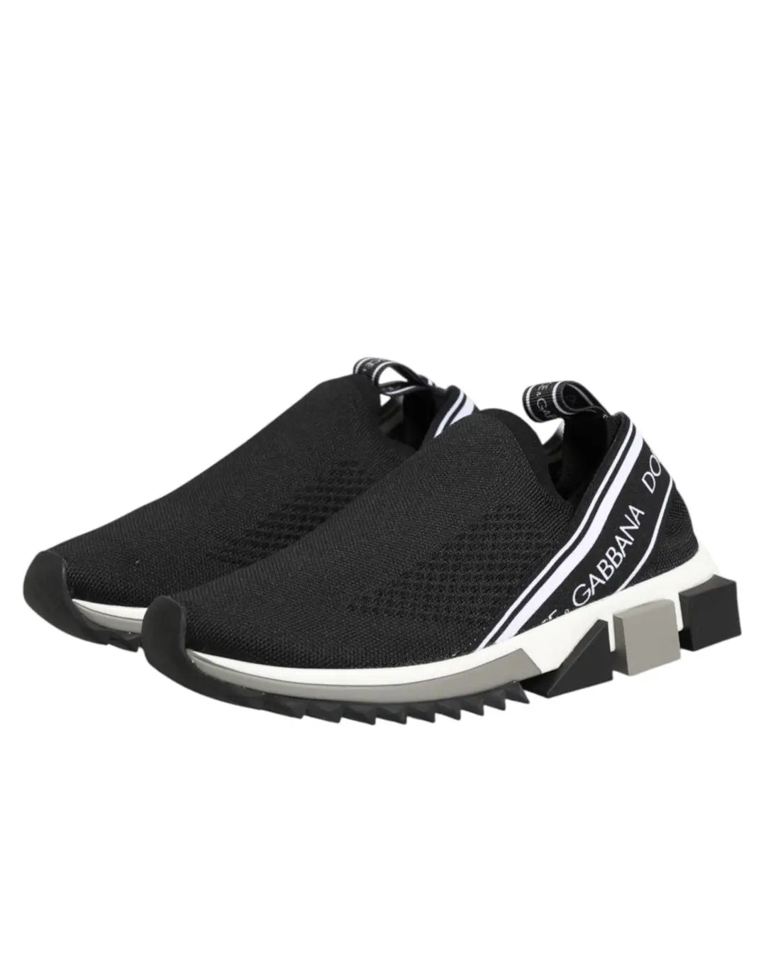 Dolce &amp; Gabbana Black Slip On Sorrento Low Top Sneakers Shoes