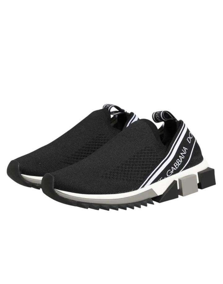 Dolce &amp; Gabbana Black Slip On Sorrento Low Top Sneakers Shoes