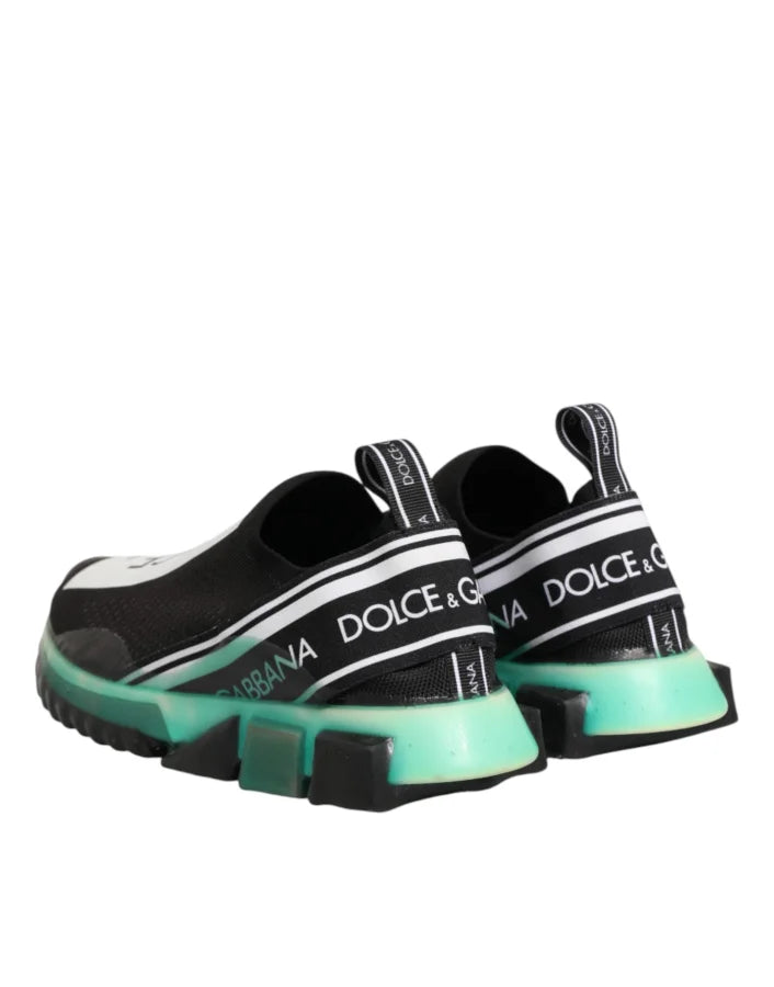 Dolce &amp; Gabbana Black Slip On Sorrento Men Sneakers Shoes