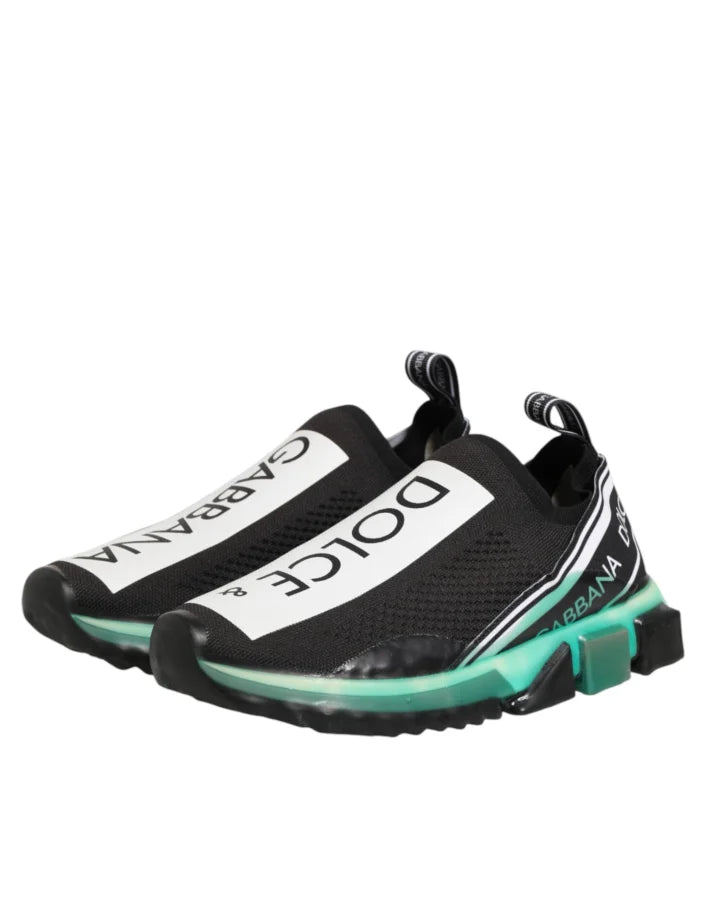 Dolce &amp; Gabbana Black Slip On Sorrento Men Sneakers Shoes