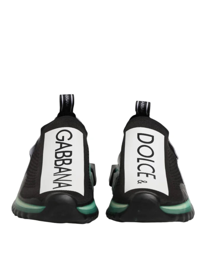 Dolce &amp; Gabbana Black Slip On Sorrento Men Sneakers Shoes