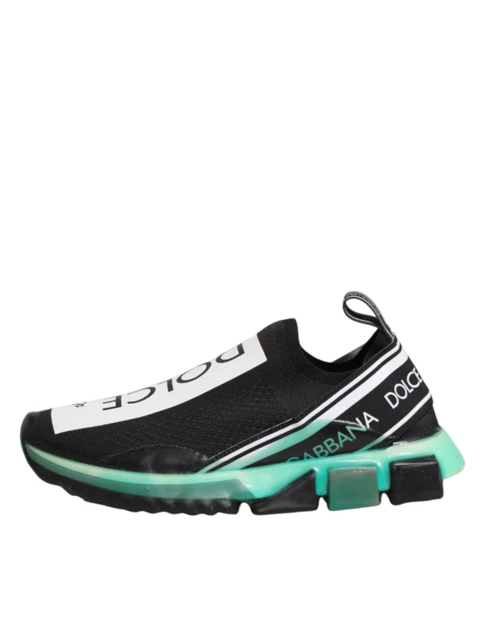 Dolce &amp; Gabbana Black Slip On Sorrento Men Sneakers Shoes