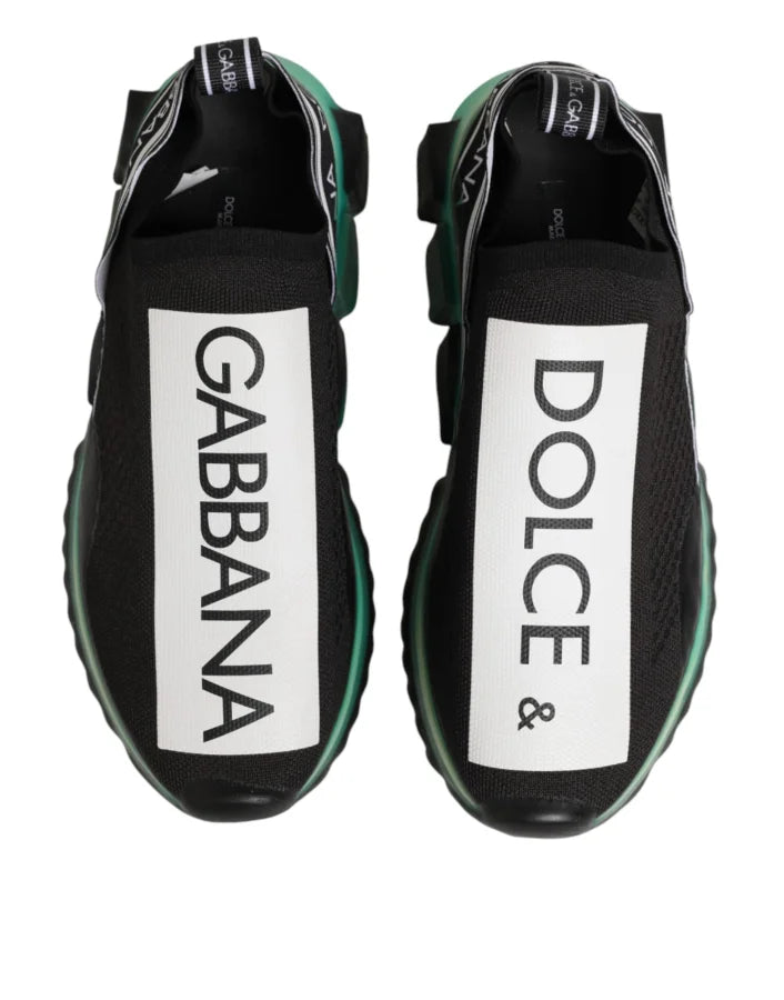 Dolce &amp; Gabbana Black Slip On Sorrento Men Sneakers Shoes