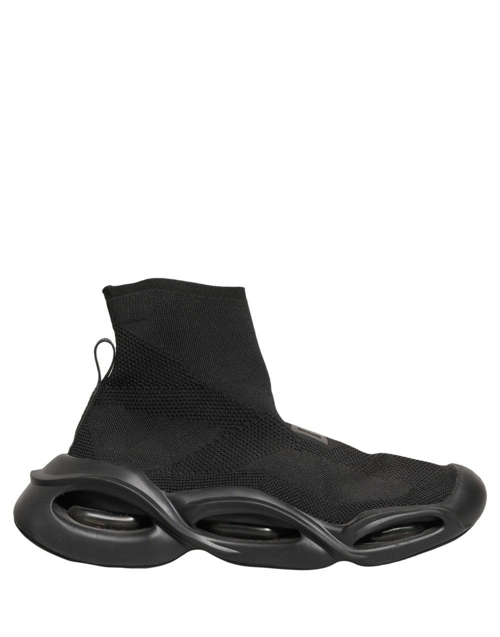 Dolce & Gabbana Black Slip on Wave Socks Men Sneakers Shoes
