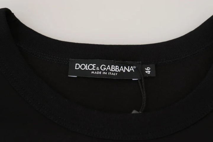 Dolce &amp; Gabbana Black Sneak Peek Cotton Short Sleeve T-shirt