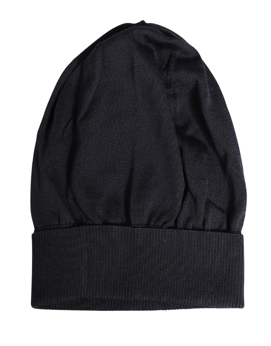 Dolce &amp; Gabbana Black Solid Wool Knitted Winter Beanie Cap Hat