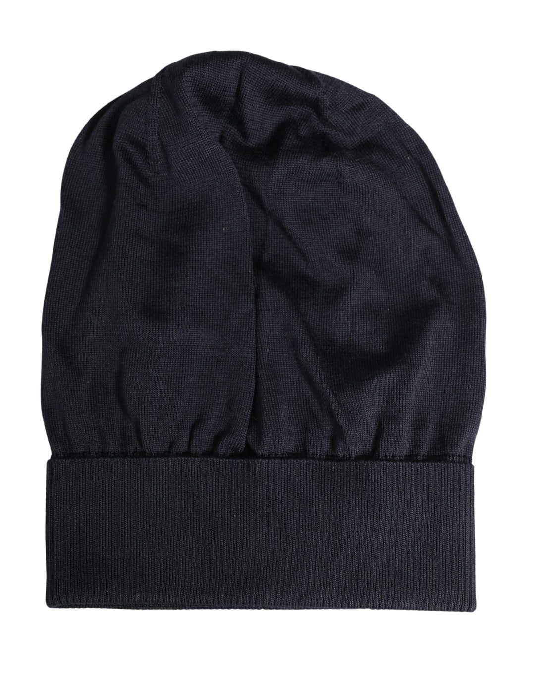 Dolce &amp; Gabbana Black Solid Wool Knitted Winter Beanie Cap Hat
