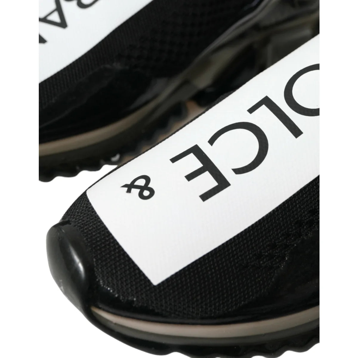 Dolce Gabbana Black Sorrento Sneakers Iconic Logo Flair &