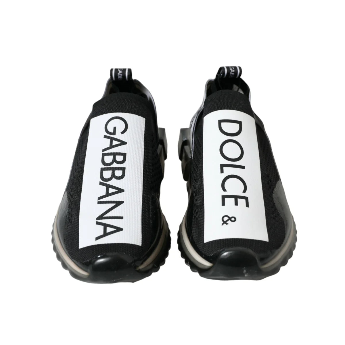 Dolce Gabbana Black Sorrento Sneakers Iconic Logo Flair &