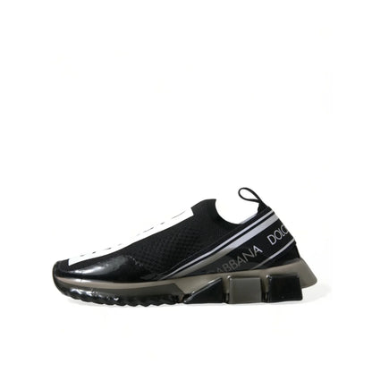Dolce Gabbana Black Sorrento Sneakers Iconic Logo Flair &