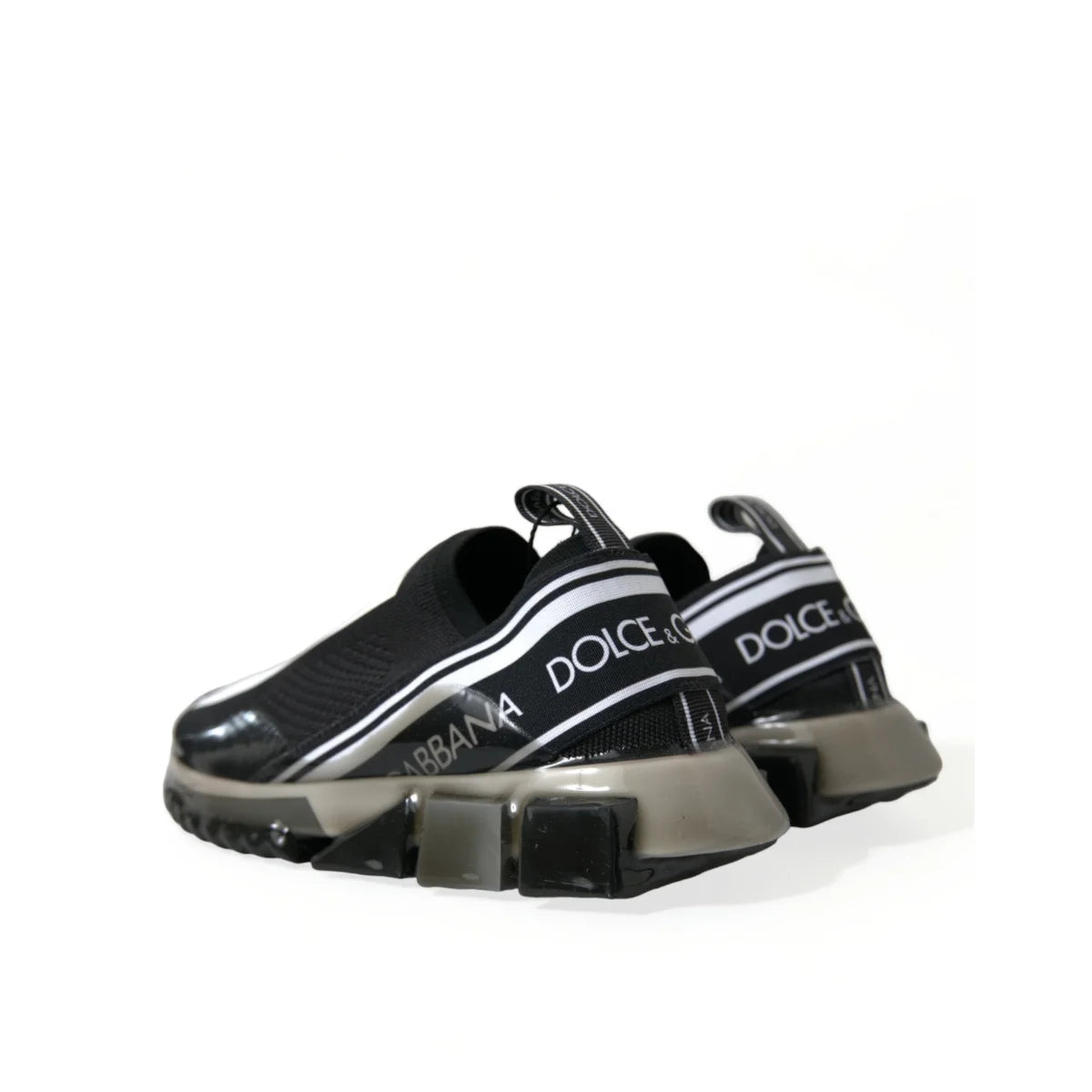 Dolce Gabbana Black Sorrento Sneakers Iconic Logo Flair &