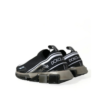 Dolce Gabbana Black Sorrento Sneakers Iconic Logo Flair &