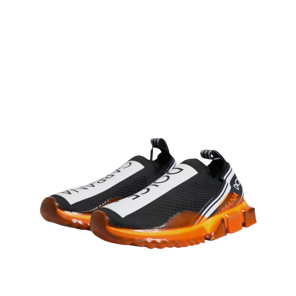 Dolce Gabbana Black Sorrento Sneakers with Logo and Rubber Sole &