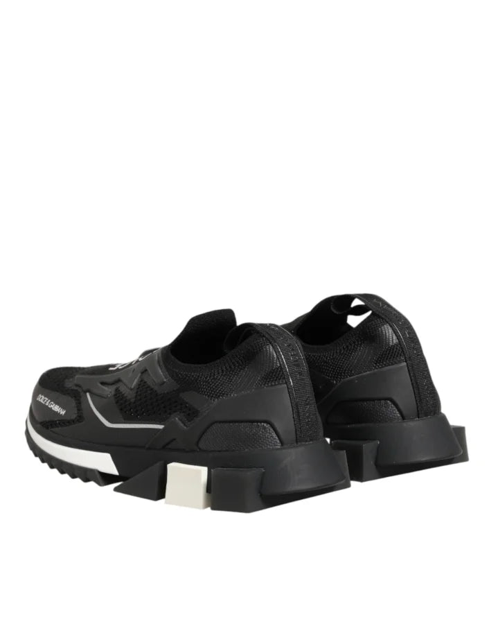 Dolce &amp; Gabbana Black SORRENTO Sport Stretch Sneakers Shoes