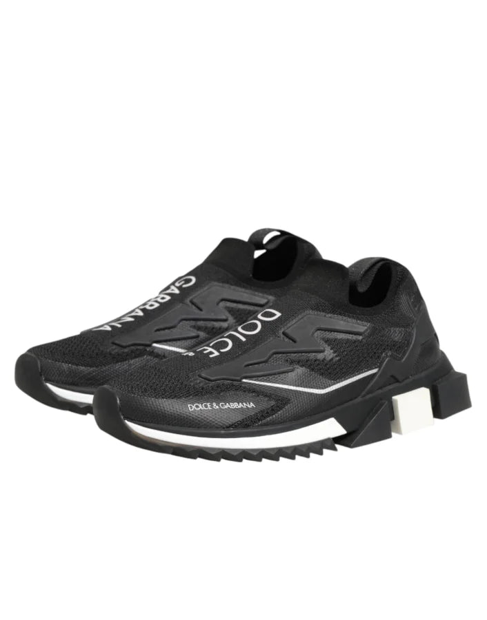 Dolce &amp; Gabbana Black SORRENTO Sport Stretch Sneakers Shoes