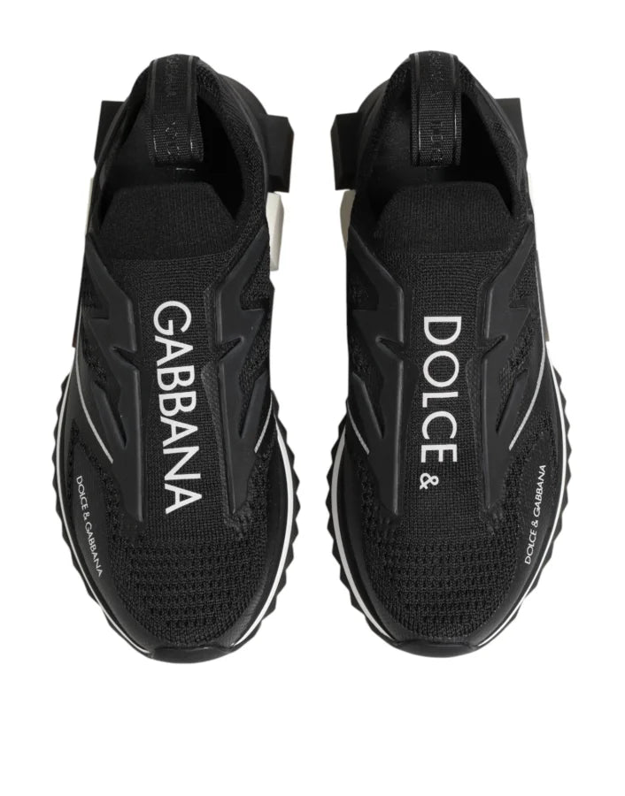 Dolce &amp; Gabbana Black SORRENTO Sport Stretch Sneakers Shoes