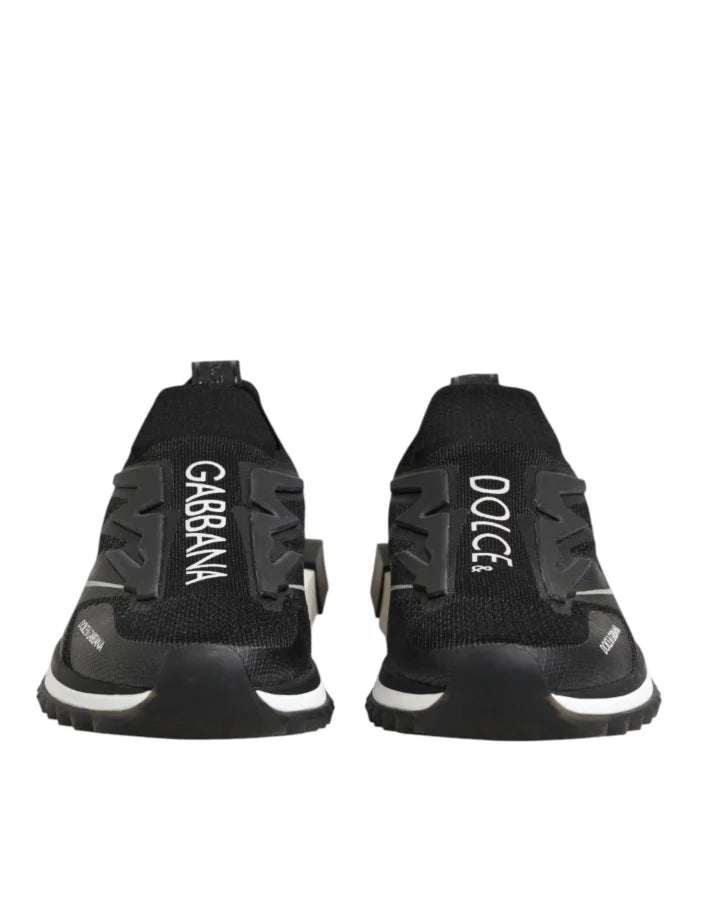 Dolce &amp; Gabbana Black SORRENTO Sport Stretch Sneakers Shoes