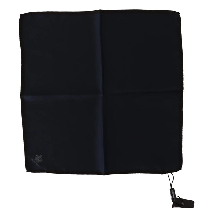 Dolce & Gabbana Black Square Handkerchief 100% Silk Scarf