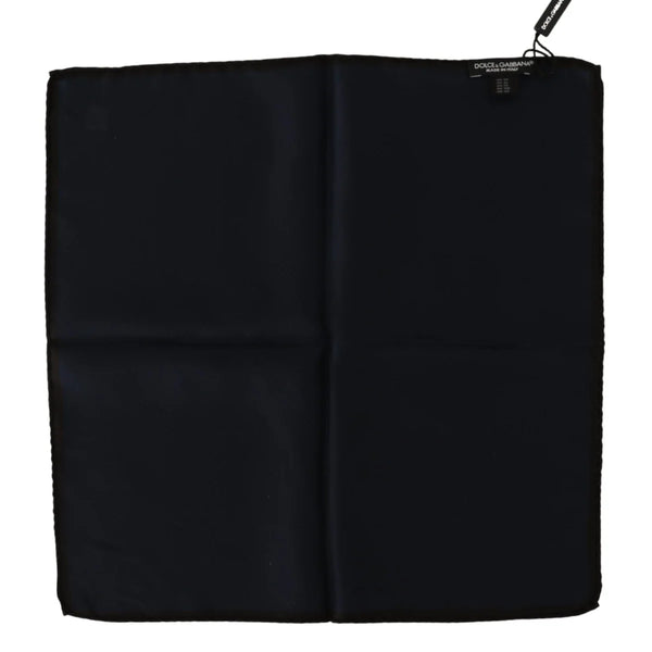 Dolce & Gabbana Black Square Handkerchief 100% Silk Scarf