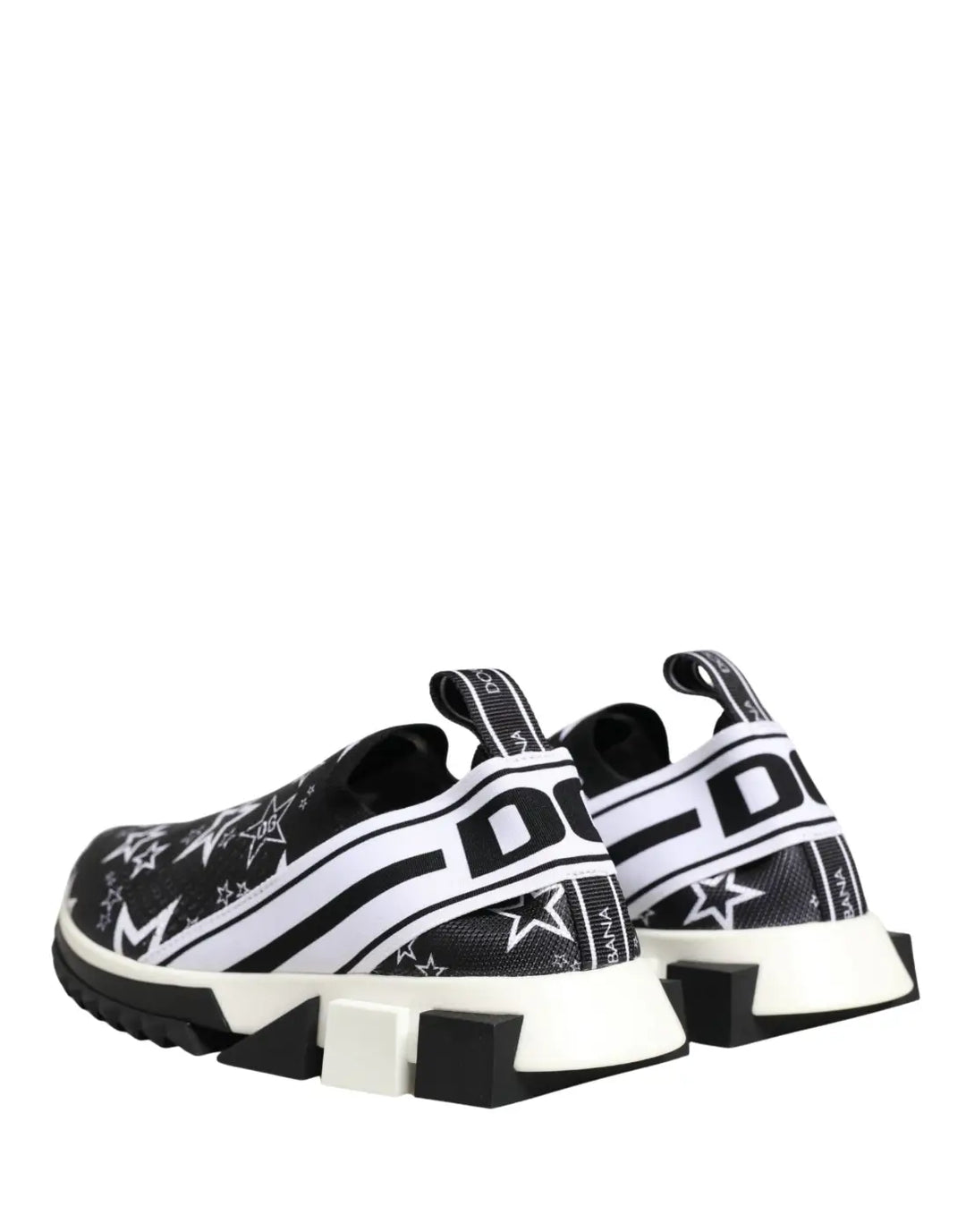 Dolce &amp; Gabbana Black Stars Logo SORRENTO Sneakers Shoes