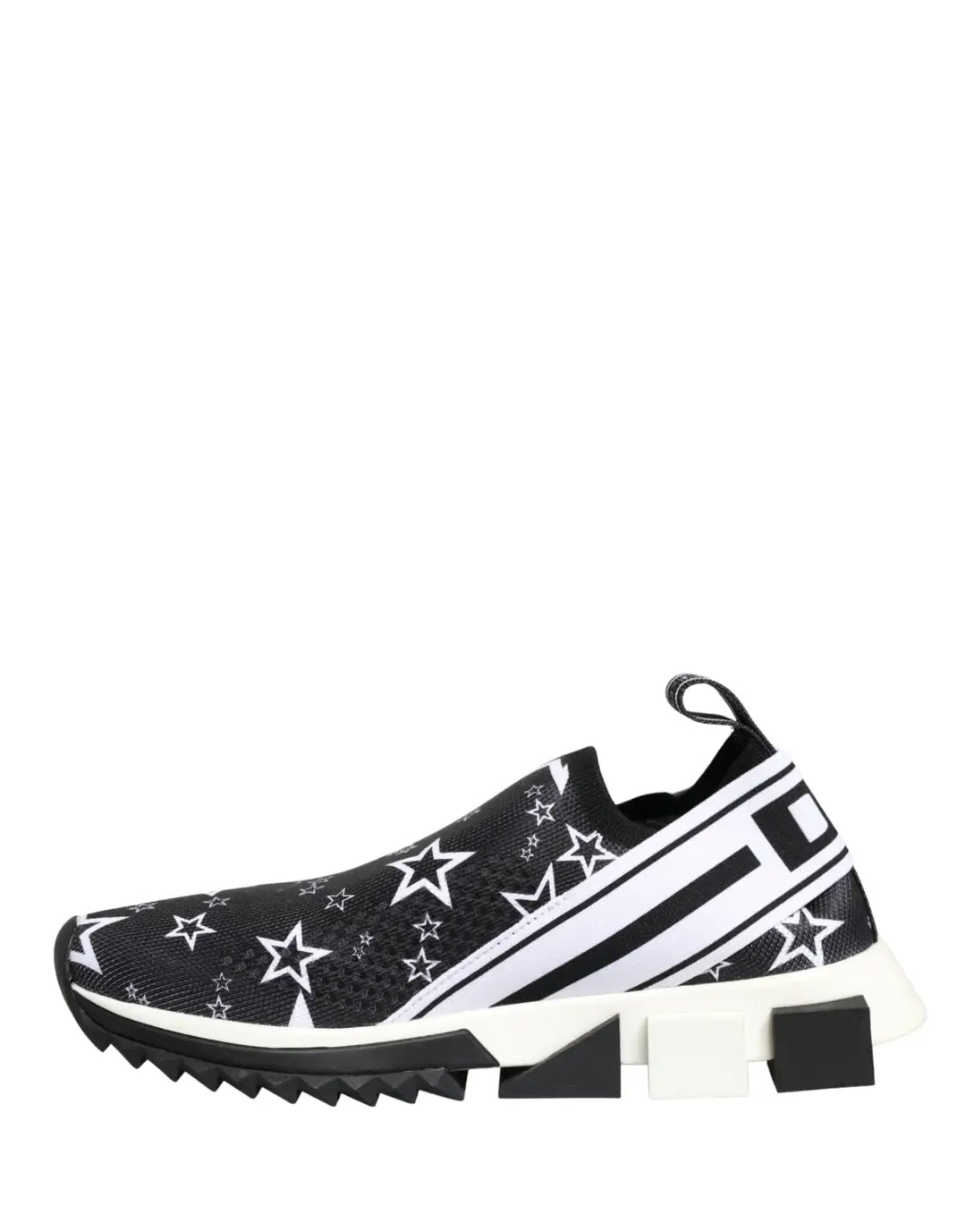 Dolce &amp; Gabbana Black Stars Logo SORRENTO Sneakers Shoes