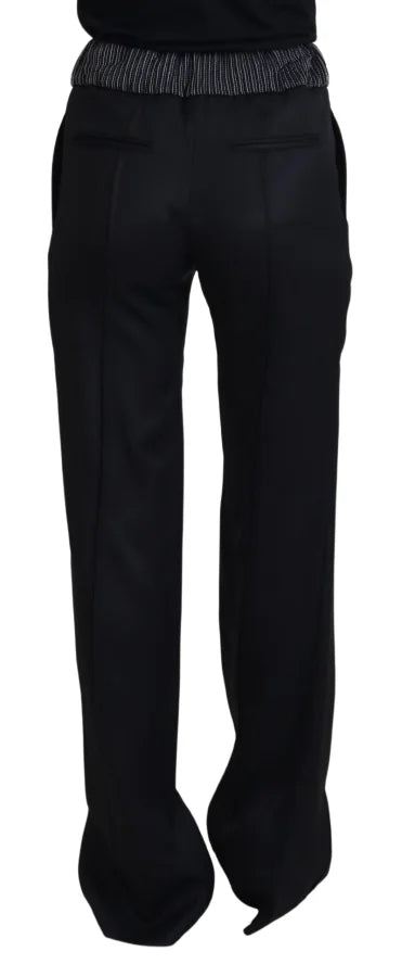 Dolce &amp; Gabbana Black Straight Fit Cotton Pants