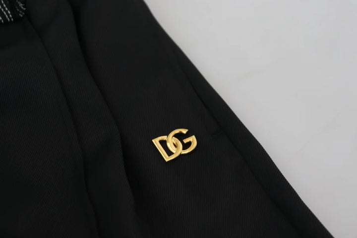 Dolce &amp; Gabbana Black Straight Fit Cotton Pants