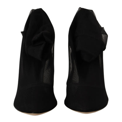 Dolce & Gabbana Black Stretch Sock Boot Pumps