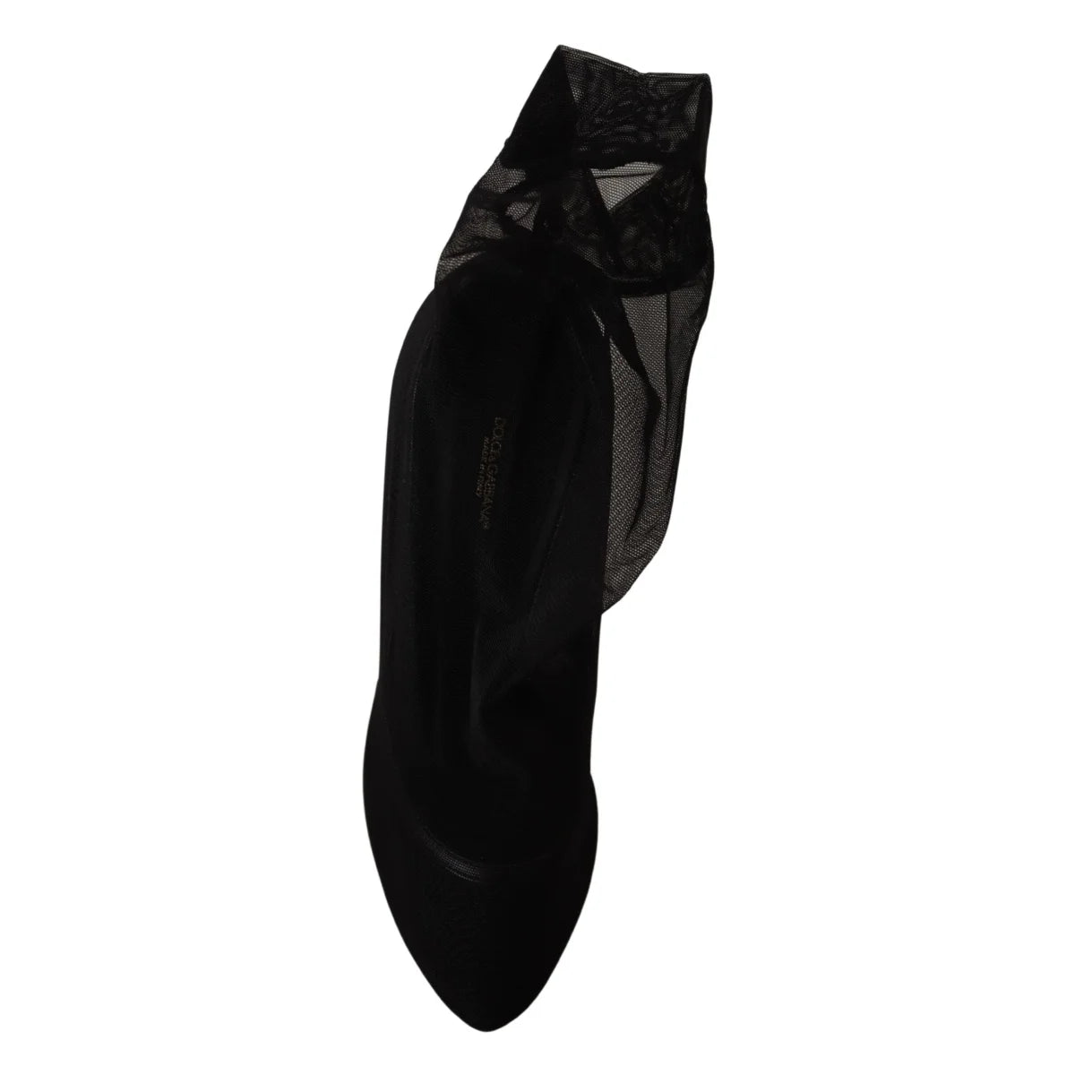 Dolce & Gabbana Black Stretch Sock Boot Pumps