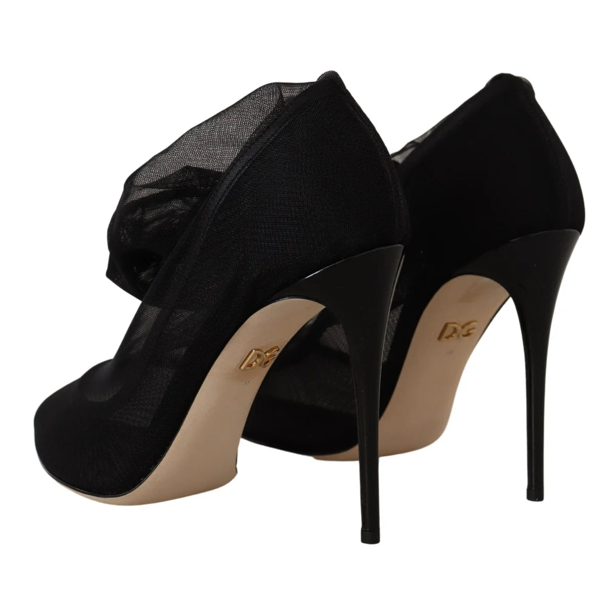 Dolce & Gabbana Black Stretch Sock Boot Pumps