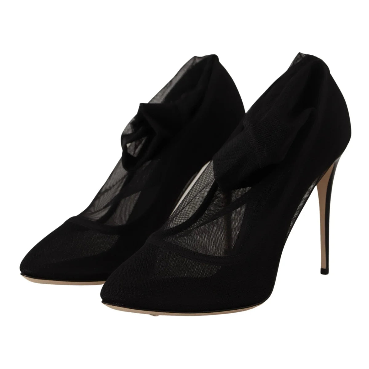 Dolce & Gabbana Black Stretch Sock Boot Pumps