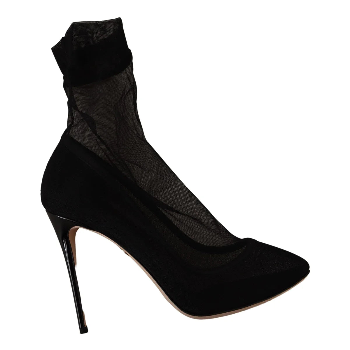 Dolce & Gabbana Black Stretch Sock Boot Pumps