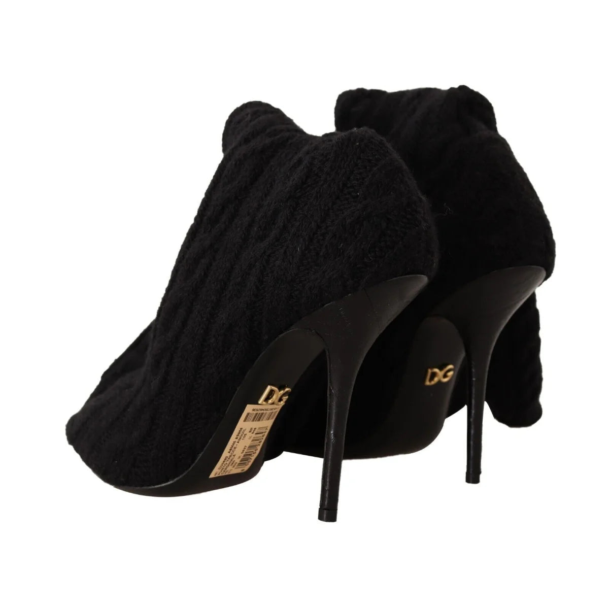 Dolce Gabbana Black Stretch Sock Boots for Effortless Glamour &