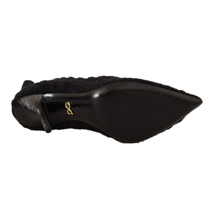 Dolce Gabbana Black Stretch Sock Boots for Effortless Glamour &