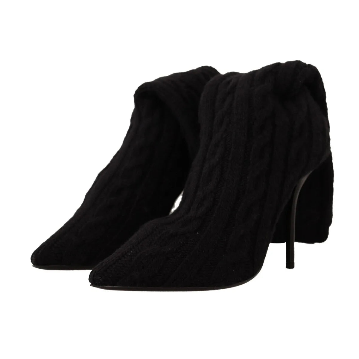 Dolce Gabbana Black Stretch Sock Boots for Effortless Glamour &