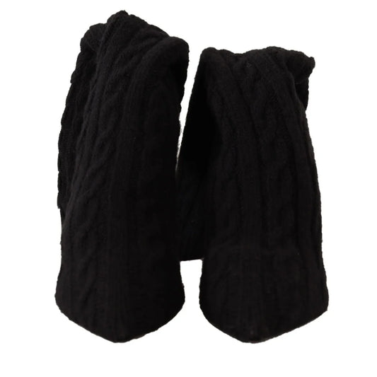 Dolce Gabbana Black Stretch Sock Boots for Effortless Glamour &