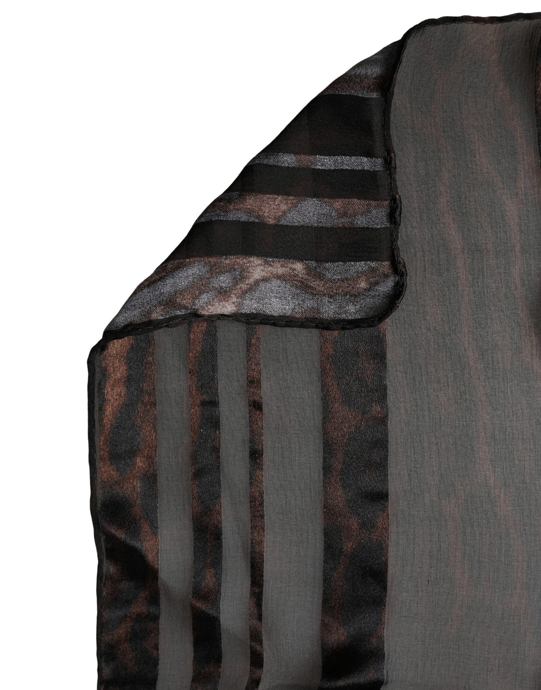 Dolce &amp; Gabbana Black Stripes Silk Wrap Shawl Stole 193cm x 131cm Scarf